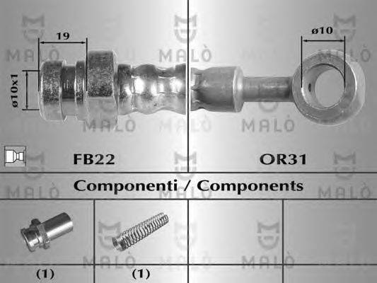 Тормозной шланг MALÒ 80393