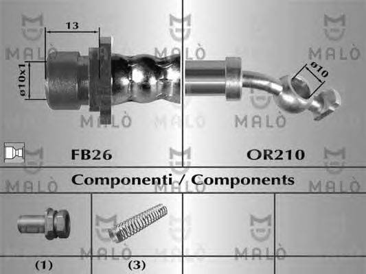 Тормозной шланг MALÒ 80987