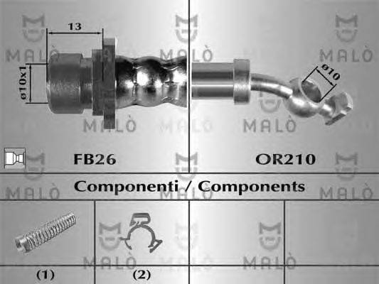 Тормозной шланг MALÒ 80988