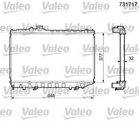 Радиатор, охлаждение двигателя VALEO 731717