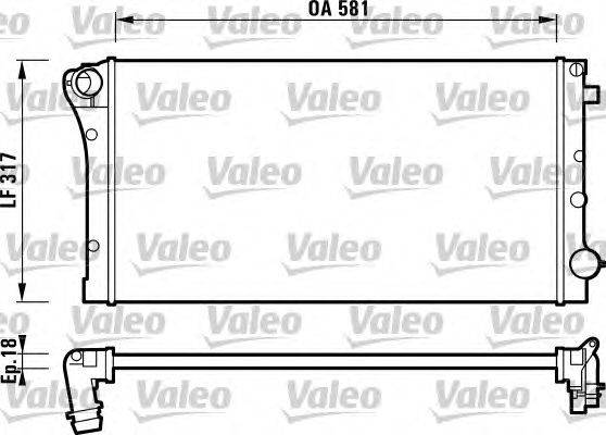 Радиатор, охлаждение двигателя VALEO 732925