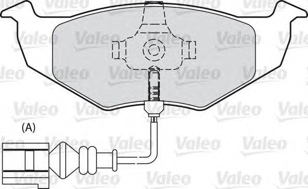 Комплект тормозных колодок, дисковый тормоз VALEO 21865
