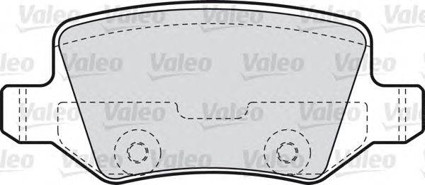 Комплект тормозных колодок, дисковый тормоз VALEO 598583