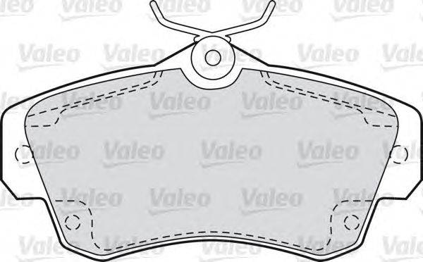 Комплект тормозных колодок, дисковый тормоз VALEO 598543