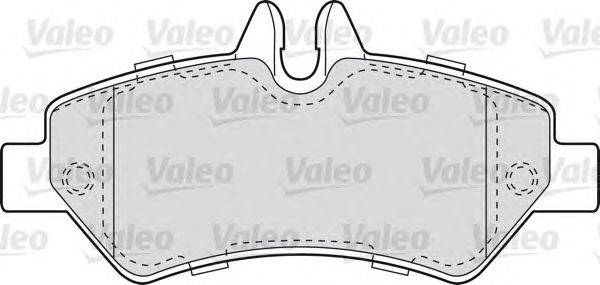 Комплект тормозных колодок, дисковый тормоз VALEO 598876