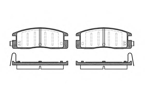 Комплект тормозных колодок, дисковый тормоз WOKING P2613.14