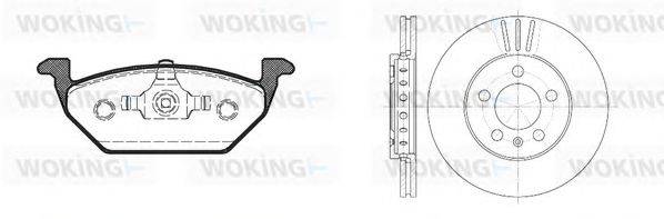 Комплект тормозов, дисковый тормозной механизм WOKING 87333.07