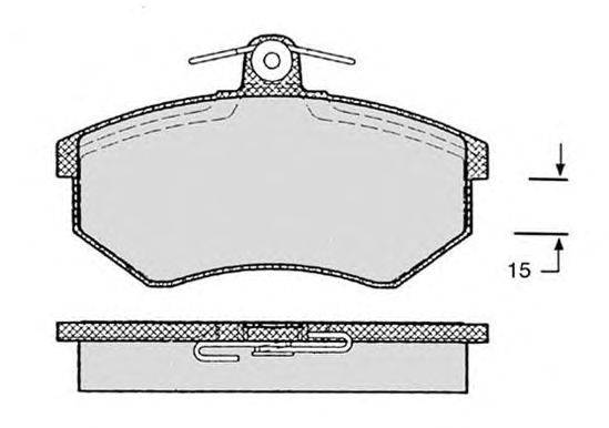 Комплект тормозных колодок, дисковый тормоз RAICAM 20778