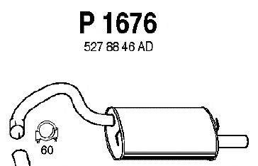 Глушитель выхлопных газов конечный FENNO P1676