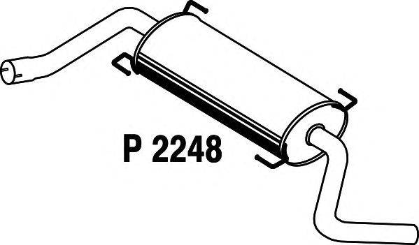 Глушитель выхлопных газов конечный FENNO 2248