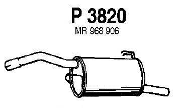Глушитель выхлопных газов конечный FENNO P3820