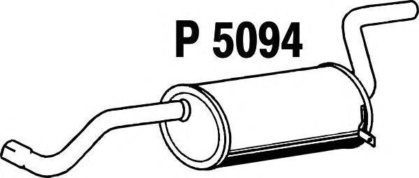 Глушитель выхлопных газов конечный FENNO P5094