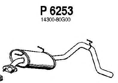 Глушитель выхлопных газов конечный FENNO P6253
