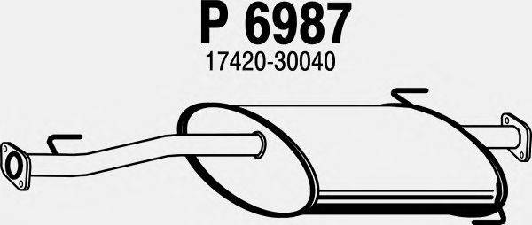 Средний глушитель выхлопных газов FENNO 6987