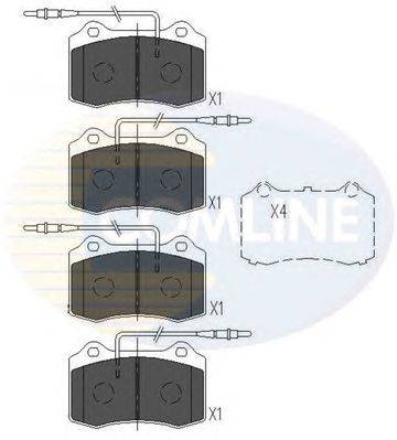 Комплект тормозных колодок, дисковый тормоз COMLINE CBP11227