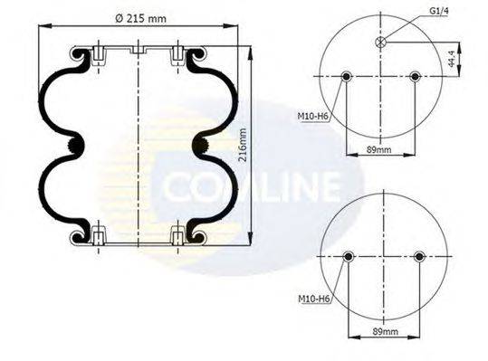 Кожух пневматической рессоры COMLINE CAS9015