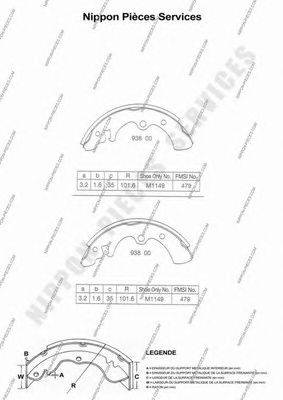 Комплект тормозных колодок NPS LS1252