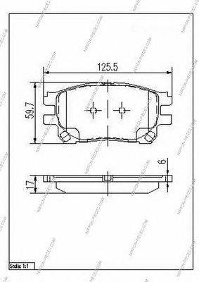 Комплект тормозных колодок, дисковый тормоз NPS T360A72