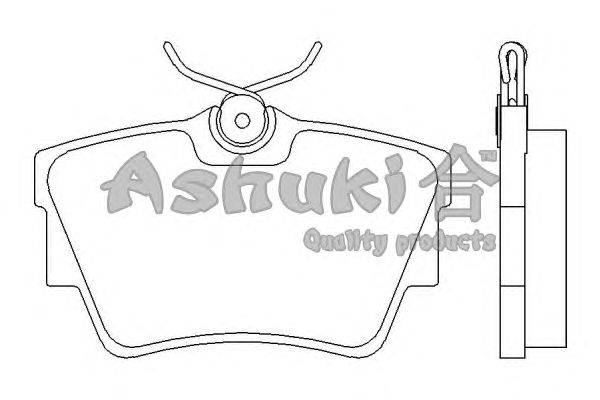 Комплект тормозных колодок, дисковый тормоз ASHUKI 1083-7401J