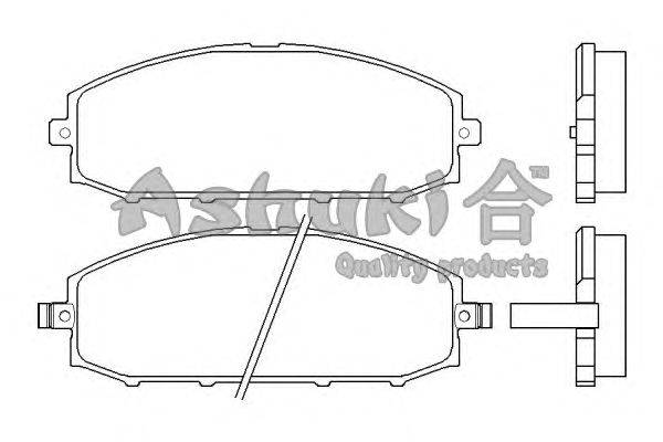 Комплект тормозных колодок, дисковый тормоз ASHUKI N009-52J