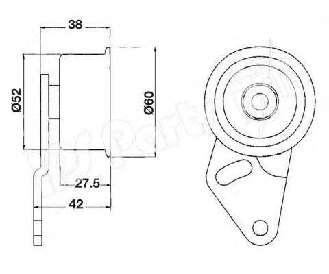 Устройство для натяжения ремня, ремень ГРМ IPS Parts ITB-6704