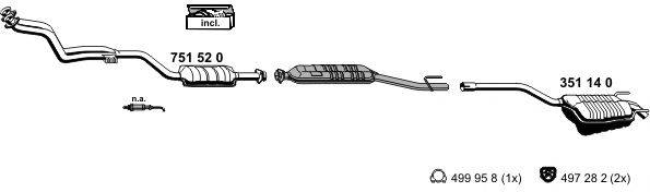 Система выпуска ОГ ERNST 040138