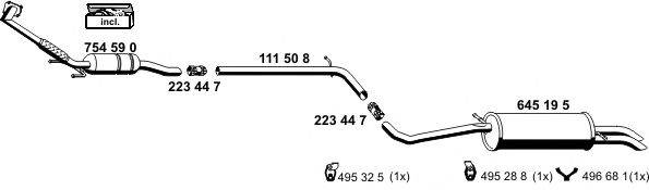 Система выпуска ОГ ERNST 190149