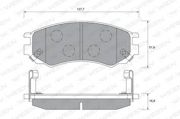 Комплект тормозных колодок, дисковый тормоз WEEN 151-1694