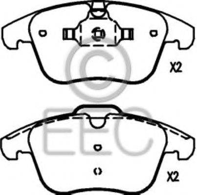 Комплект тормозных колодок, дисковый тормоз EEC BRP1503
