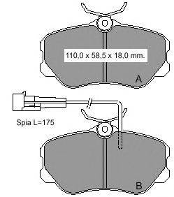 Комплект тормозных колодок, дисковый тормоз VEMA 21182