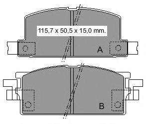 Комплект тормозных колодок, дисковый тормоз VEMA 834340