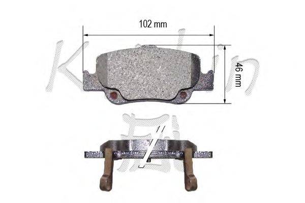 Комплект тормозных колодок, дисковый тормоз KAISHIN D2299