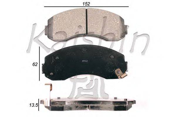 Комплект тормозных колодок, дисковый тормоз KAISHIN FK11204