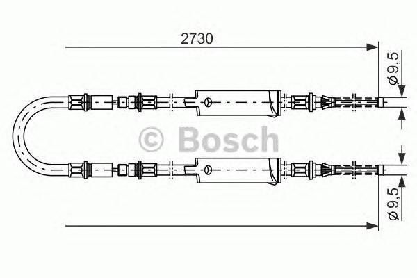 Трос, стояночная тормозная система BOSCH 1 987 477 370