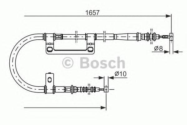 Трос, стояночная тормозная система BOSCH 1 987 477 501