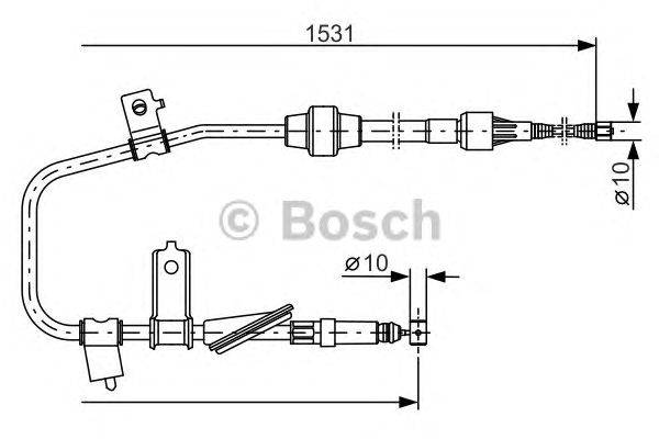 Трос, стояночная тормозная система BOSCH 1 987 477 788