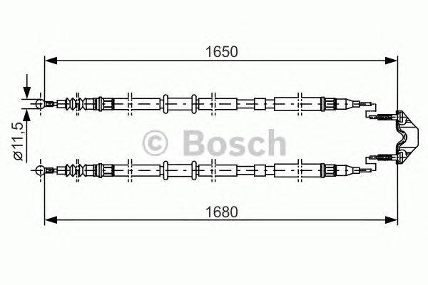 Трос, стояночная тормозная система BOSCH 1 987 477 909