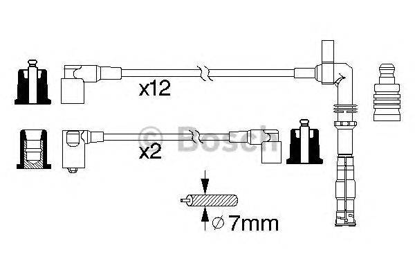 Комплект проводов зажигания BOSCH 0 986 356 313