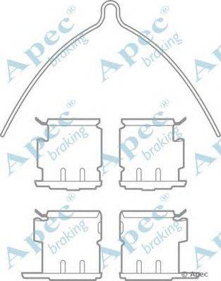 Комплектующие, тормозные колодки APEC braking KIT1006