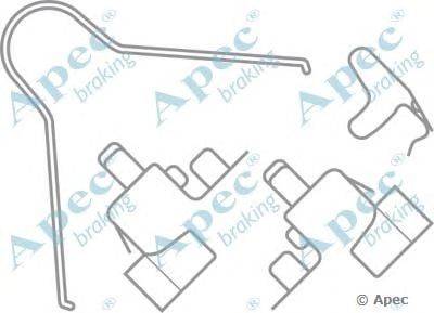 Комплектующие, тормозные колодки APEC braking KIT553