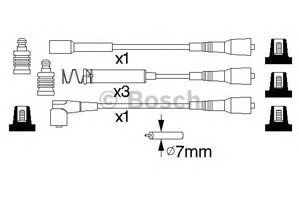 Комплект проводов зажигания BOSCH 0986356801