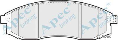 Комплект тормозных колодок, дисковый тормоз APEC braking PAD1228