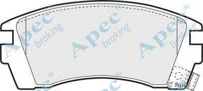 Комплект тормозных колодок, дисковый тормоз APEC braking PAD808