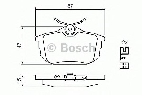 Комплект тормозных колодок, дисковый тормоз BOSCH 21861