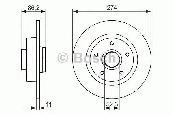 Тормозной диск BOSCH BD1519