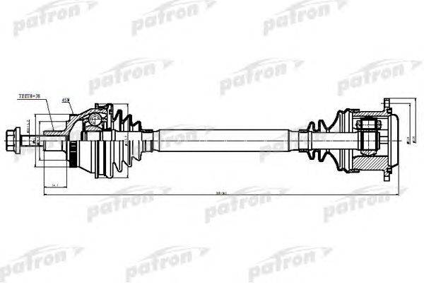 Приводной вал PATRON PDS9038