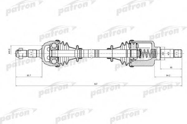 Приводной вал PATRON PDS0080