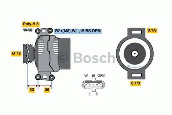 Генератор BOSCH 0 124 555 008