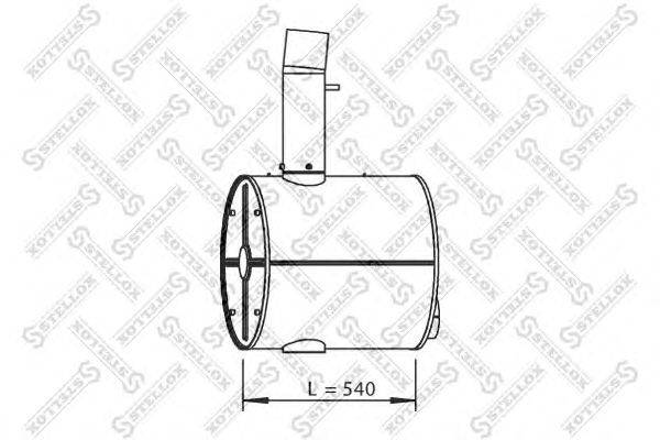 Средний / конечный глушитель ОГ STELLOX 82-03085-SX