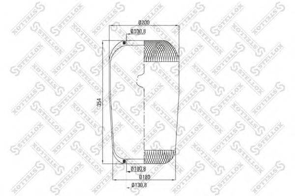 Кожух пневматической рессоры STELLOX 9036337SX
